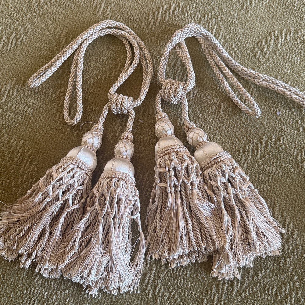 Elegant Cream Tassel Tiebacks